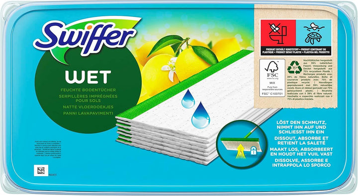 Swiffer Bodenwischer Feuchte Bodentücher Nachfüllpackung Mit Frischem Zitrusduft, Für Eine Schnelle