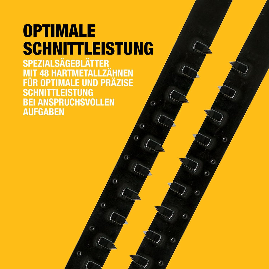 DeWalt Alligator- Spezialsägeblätter (Arbeitslänge 430 mm, Zahnmaterial: HM, für einfache Schnitte i