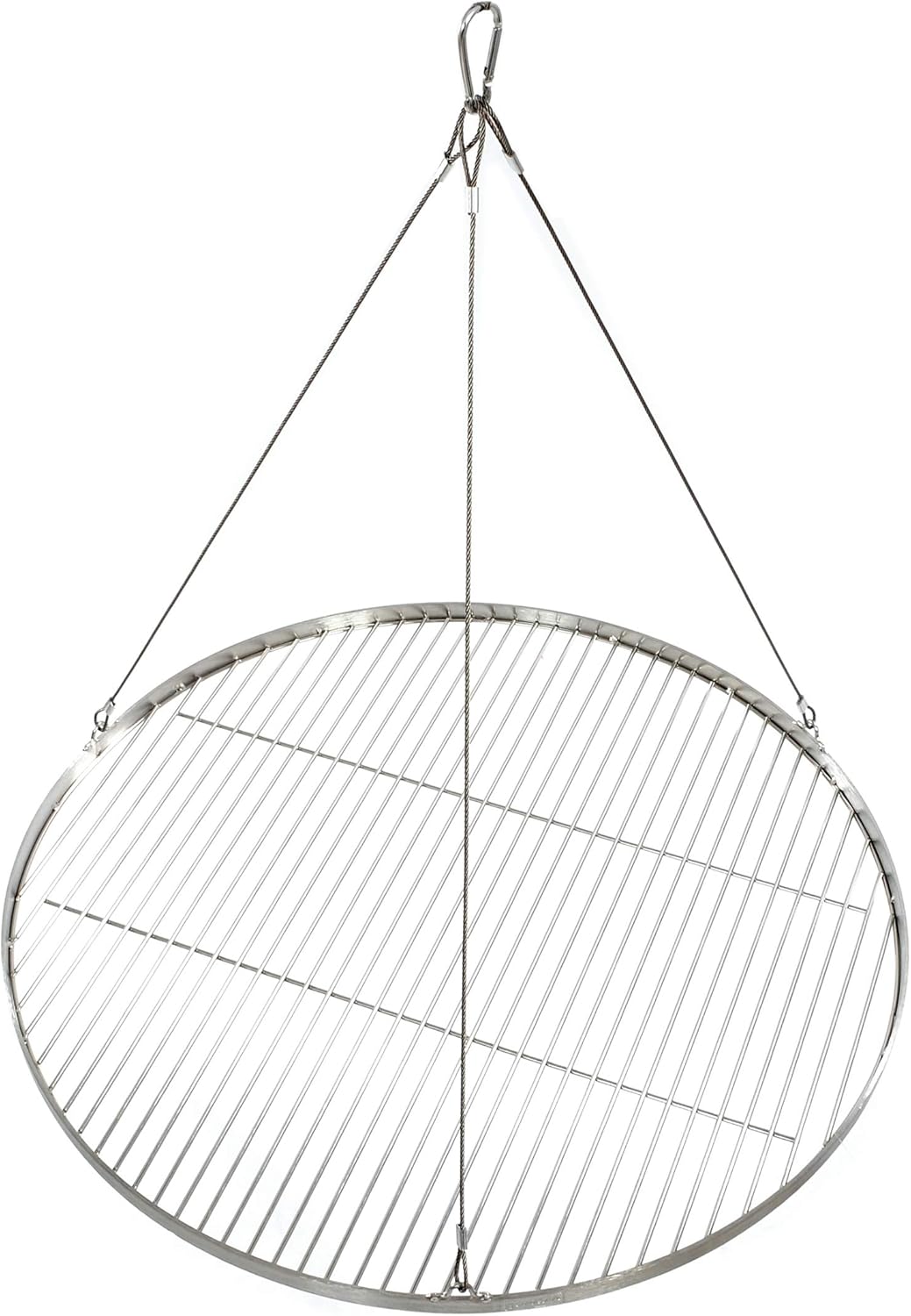 60 cm Grillrost Edelstahl für Schwenkgrill 3 Bein BBQ Grill Rost mit Seil neu