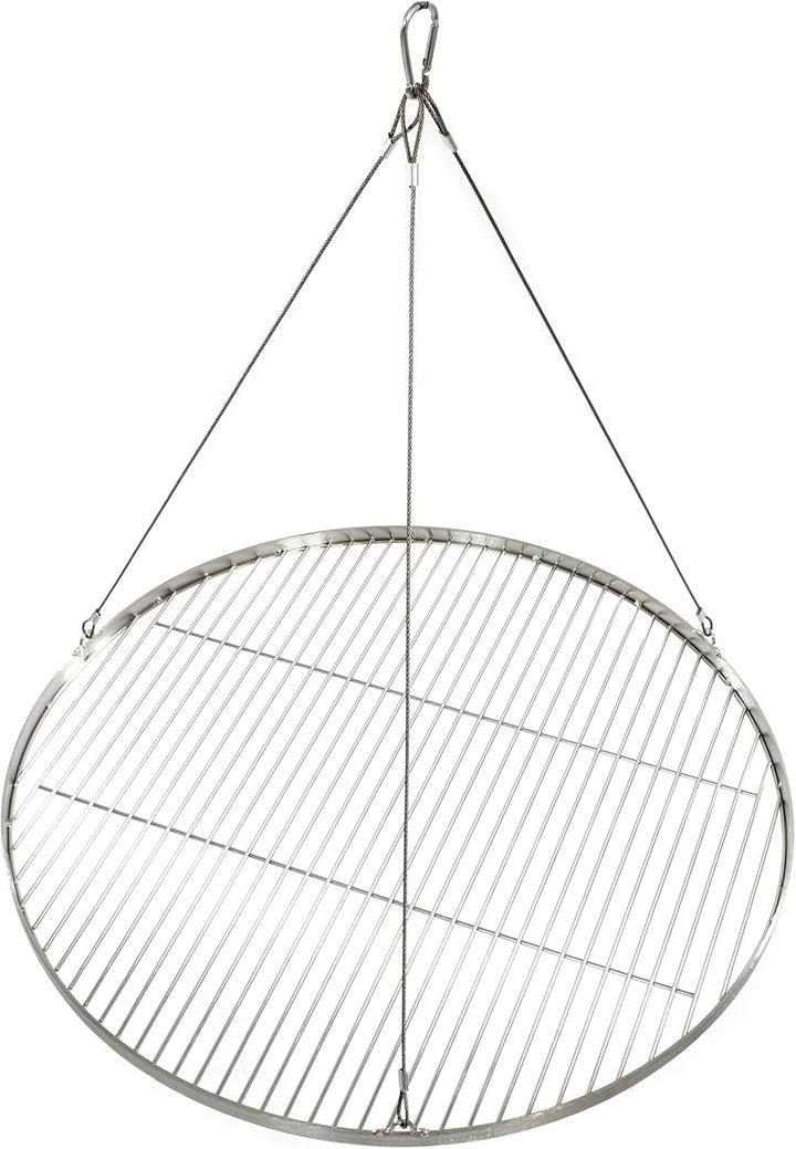 60 cm Grillrost Edelstahl für Schwenkgrill 3 Bein BBQ Grill Rost mit Seil neu