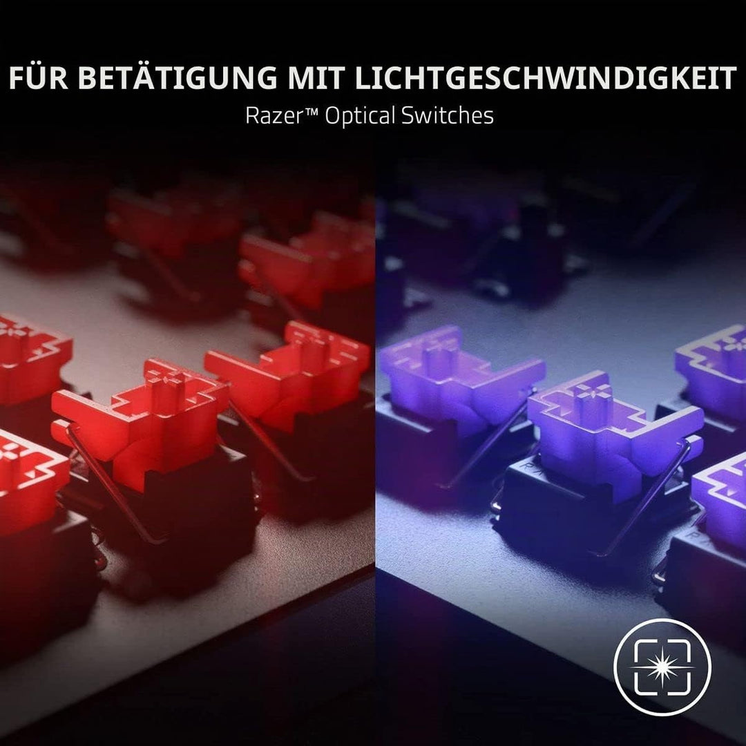 Razer Huntsman V2 Tenkeyless (Red Switch) - Optische Gaming-Tastatur ohne Ziffernblock (Lineare Opti