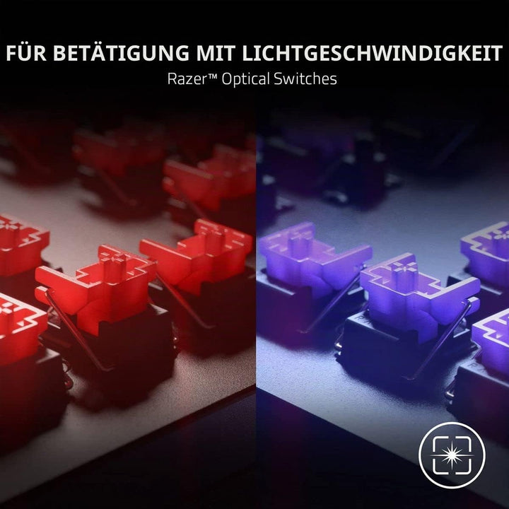 Razer Huntsman V2 Tenkeyless (Red Switch) - Optische Gaming-Tastatur ohne Ziffernblock (Lineare Opti