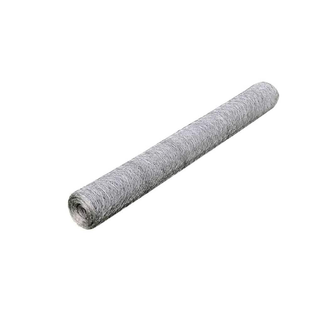 vidaXL Maschendraht Drahtzaun Drahtgeflecht Verzinkter Stahl 25×0,75 m Silbern 0.75 m Silber, 0.75 m