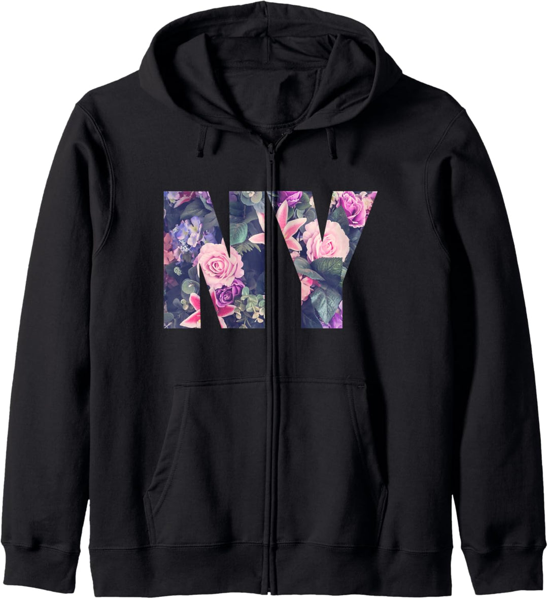 Floral New York City Tee shirts, Floral New York City Outfit Kapuzenjacke