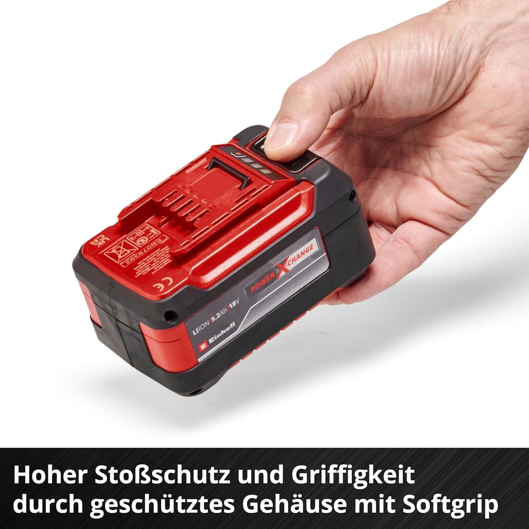 Original Einhell Akku PXC-Twinpack 5,2 Ah Power X-Change (Li-Ion, 18 V, 2x 5,2 Ah-Akkus, universell