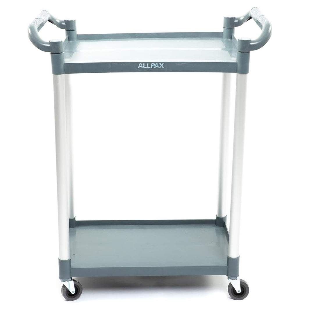 Servierwagen Kunststoff mit Rollen - 2 Böden - Tragfähigkeit 50 kg pro Boden - 80 x 43 x 96 cm - Tra