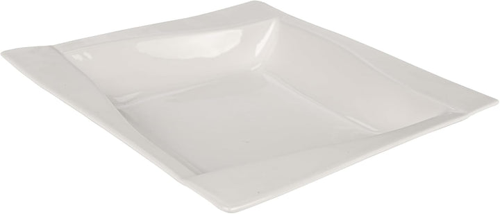6-Tlg Suppenteller Tief aus Porzellan - 20,5 cm - Pastateller Set 6 Personen - Weiss Tiefe Teller -