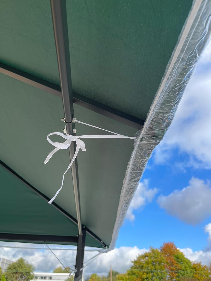 QUICK STAR Pavillon Schutzhaube 3x3m Nizza Wasserdicht Transparent 3 x 3 m ohne Volant, 3 x 3 m ohne