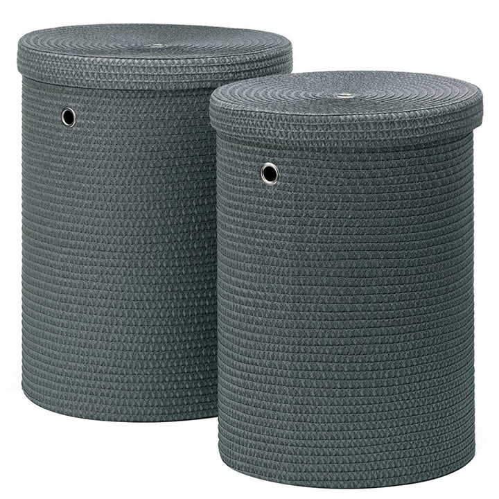 kela Wäscheboxen-Set Rimossa 2 Stücke aus Stoff in grau, Textil, 42 x 42 x 52 cm