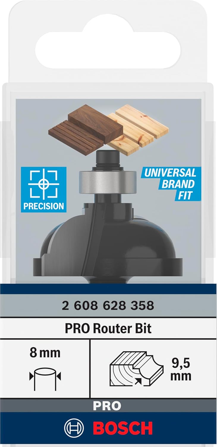 Bosch Accessories Accessories Professional Zubehör 2608628358 Profilfräser F 8 mm, R1 9,5 mm, D 35 m