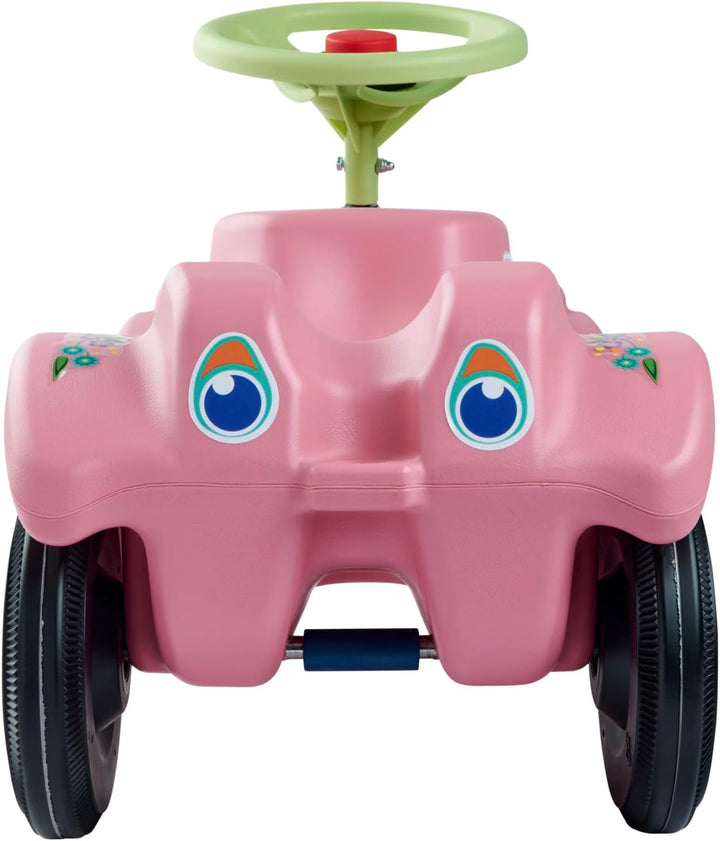 BIG-Bobby-Car Classic Flower - Kinderfahrzeug mit Blumenaufklebern für Jungen und Mädchen, belastbar