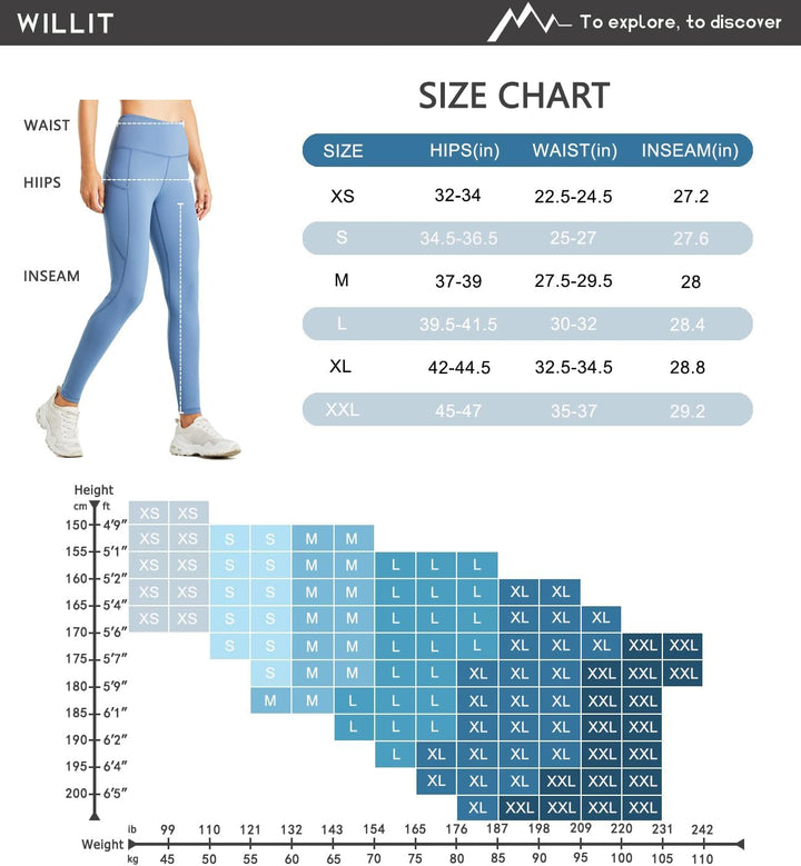 WILLIT Fleece gefütterte Leggings Damen Wasserbeständig Thermohose warme Winterhosen Yogahose Laufho