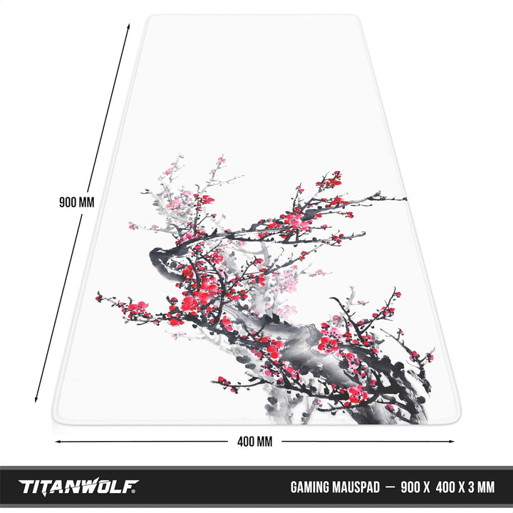 CSL-Computer TITANWOLF - XXL Speed Gaming Mauspad 900 x 400mm - XXL Mousepad - Tischunterlage Large