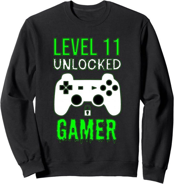 Level 11 Unlocked Gamer - Lustiger Spieler 11. Geburtstag Sweatshirt