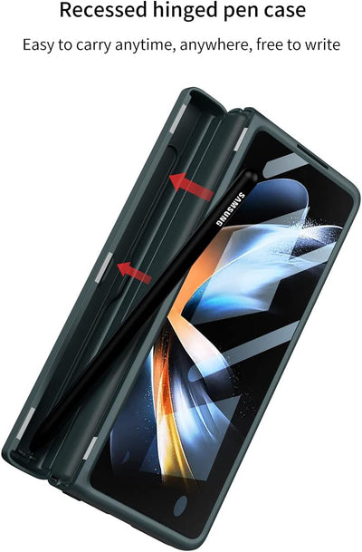 COQUE Galaxy Z Fold 4 Handyhülle mit Schutzfolie, aufklappbare All-Inclusive-Hülle mit Scharnier, ve