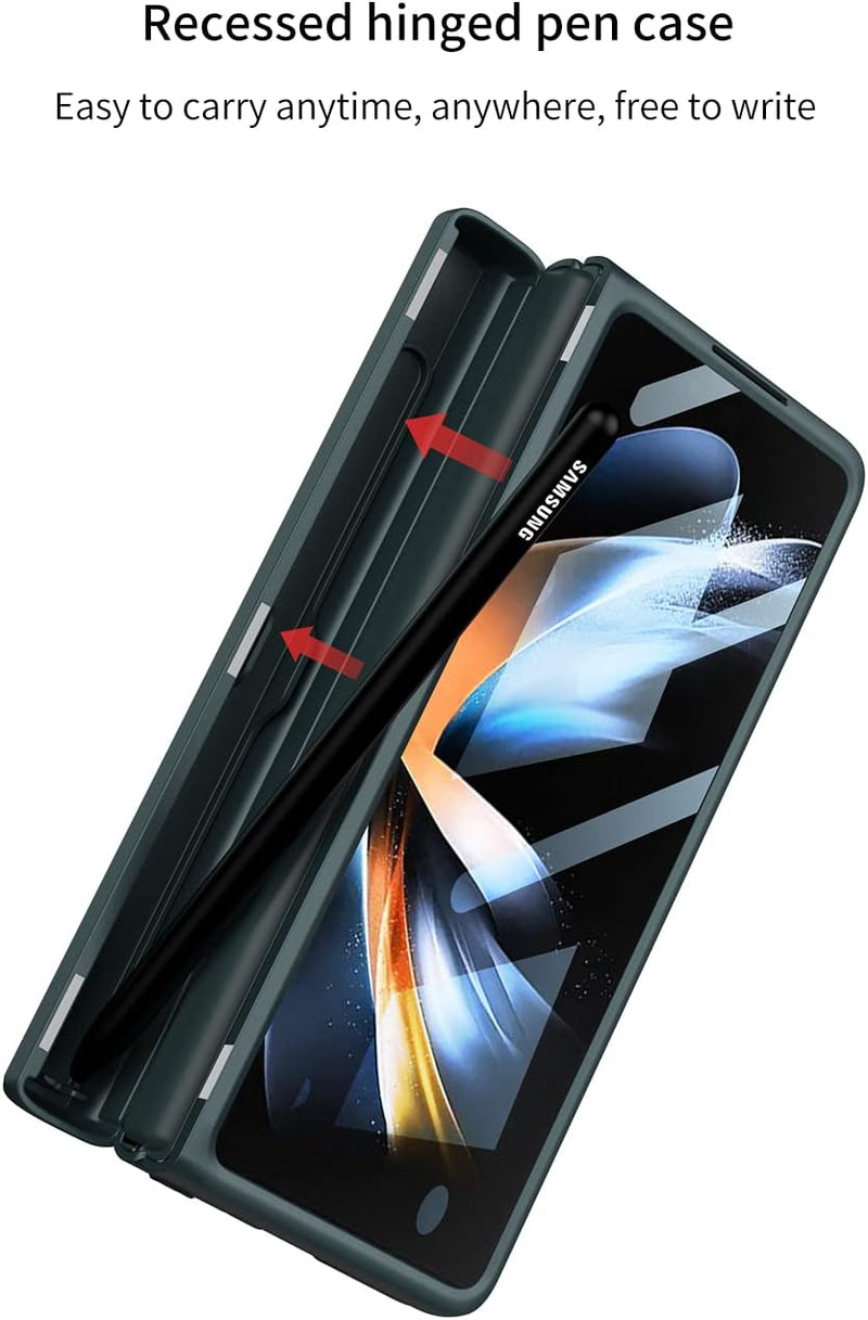 COQUE Galaxy Z Fold 4 Handyhülle mit Schutzfolie, aufklappbare All-Inclusive-Hülle mit Scharnier, ve