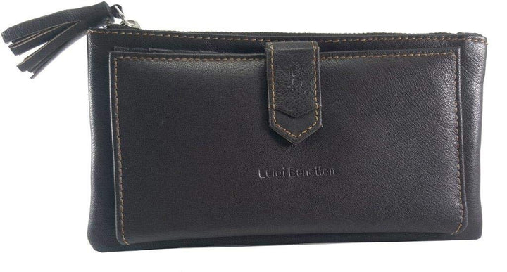 VICTOR LINE DAMEN LEDER GLÄNDER BENETTON FARBEN MODA, braun (Braun) - 3775, Braun