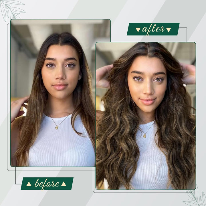 RUNATURE Extensions Echthaar Tressen Zum Einnähen Braun 35cm Haarverlängerung Glatt Weft Echte Haare