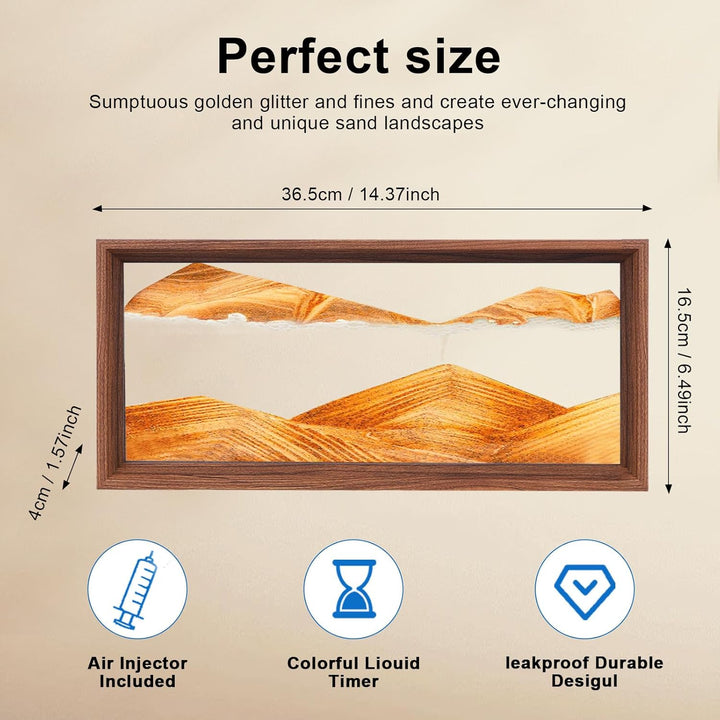 AzureLeap Sandbilder zum Drehen 3D Sandscape die Sandkunst in Tiefsee Fliessende Sandmalerei Sandbil