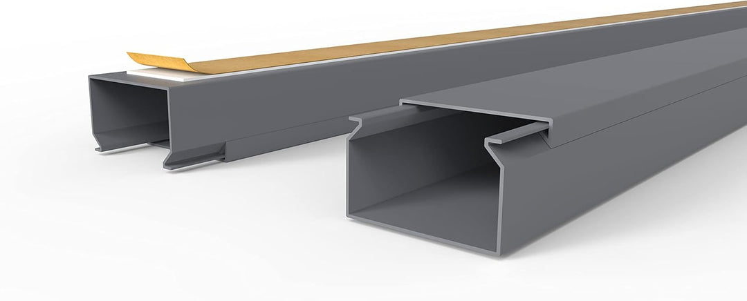 Kabelkanal Selbstklebend Pro mit Schaumklebeband, Kabelschacht 20m 40x25mm - 20x1m, Gray - Grau 20m