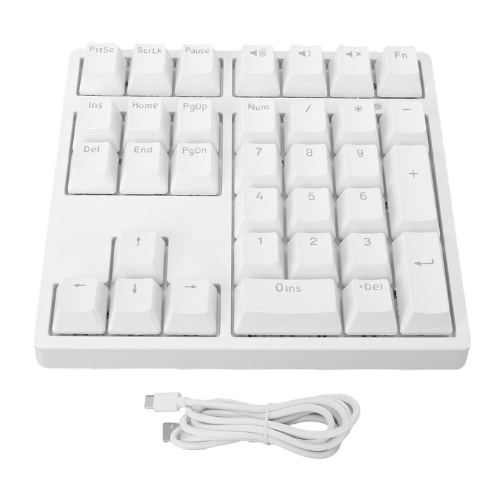 Zunate Mechanischer Nummernblock, 34 Tasten, Kabelgebundener USB-C-Ziffernblock, RGB-Hintergrundbele