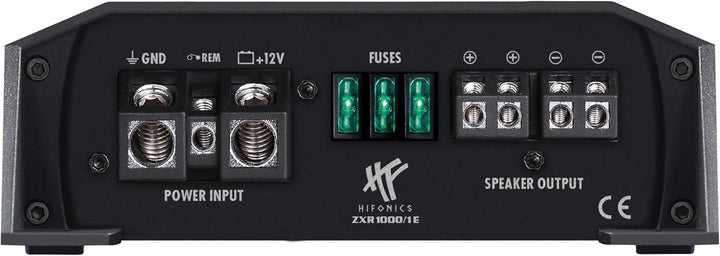 HiFonics ZXR1000/1E - 1-Kanal Class D Premium Digital Compact Verstärker mit 1000 Watt RMS | aus der