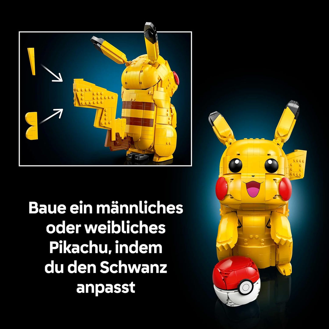 LEGO Pokémon Pikachu und Pokéball - Bauset für Erwachsene - Modellbau mit beweglicher Anime Figur un