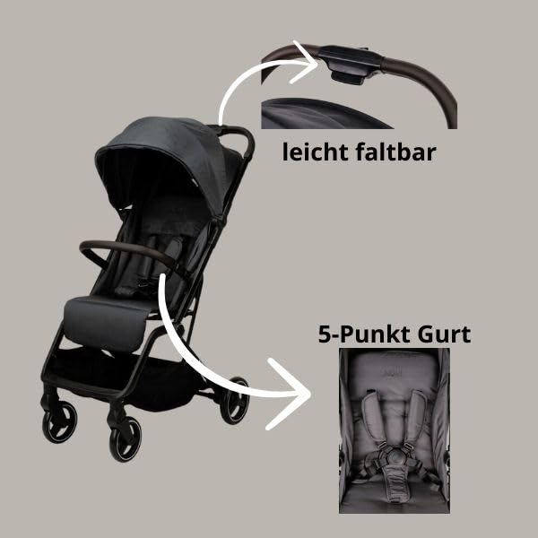 Novi Baby® Cloud Go Buggy - Geeignet von 0-22 kg, Kinderwagen ab 0 Monaten bis 4 Jahre, versenkbares