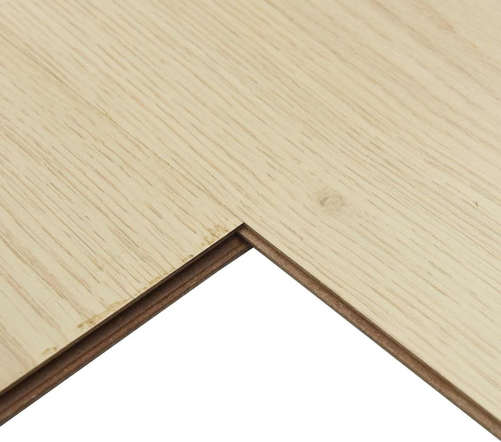Laminatboden Weiches Beige 15 pcs, Holzwerkstoff mit Holzoptik, 101 x 20 x 0,8 cm, Klicksystem ohne