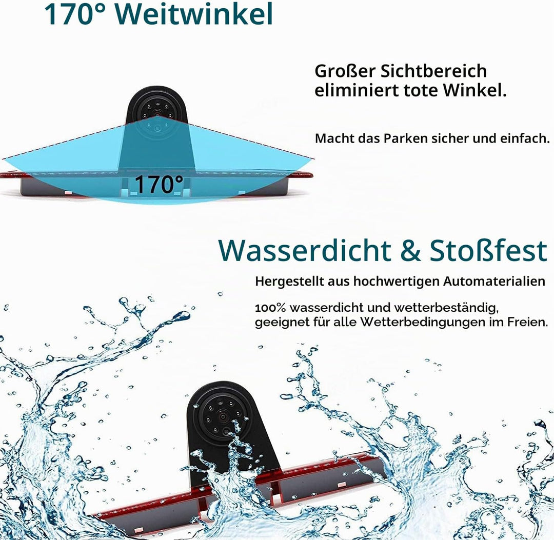 Farb-Rückfahrkamera in 3. Bremsleuchte Dach Kamera in 3. Bremsleuchte für Sprinter W906