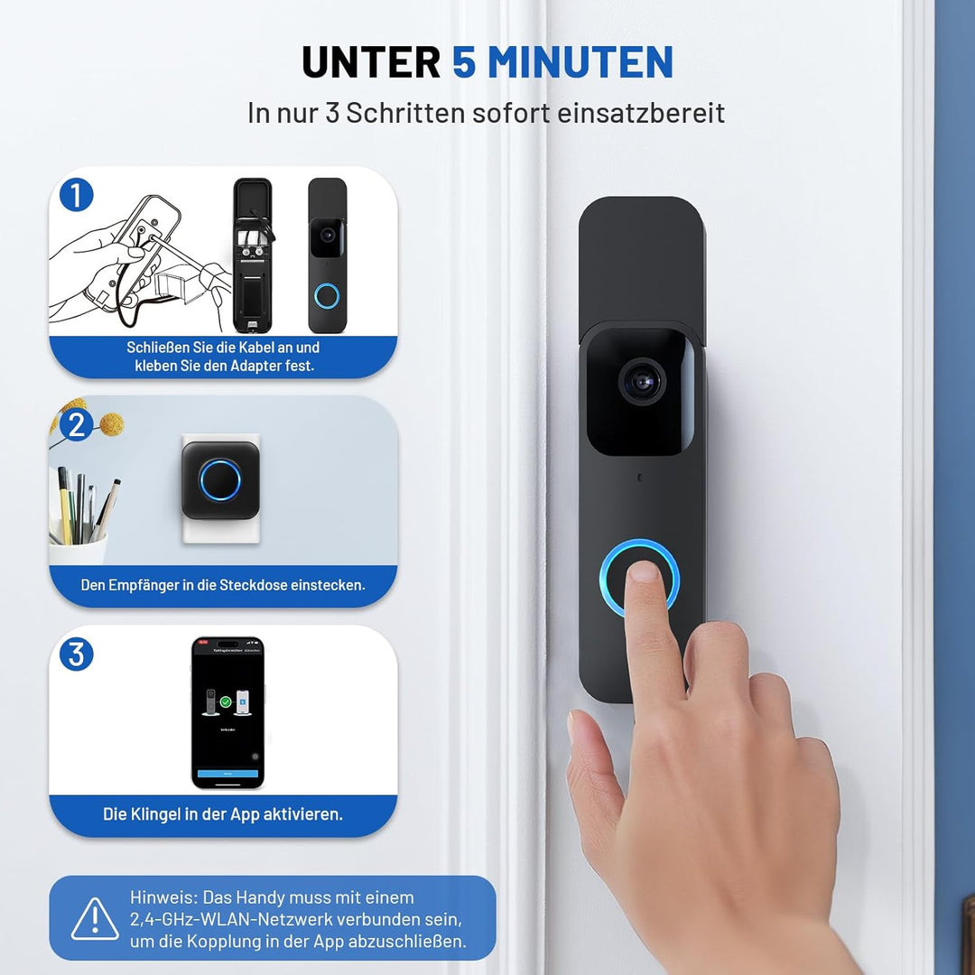 BITIWEND Funksignal Weiterleitung, Speziell für Blink Videotürklingel 1st & 2nd Gen, Funk Erweiterun