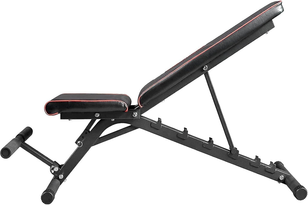 Train Hard Verstellbare Hantelbank Schrägbank mit Beinhalter für Bauchtraining, zertifizierte Premiu
