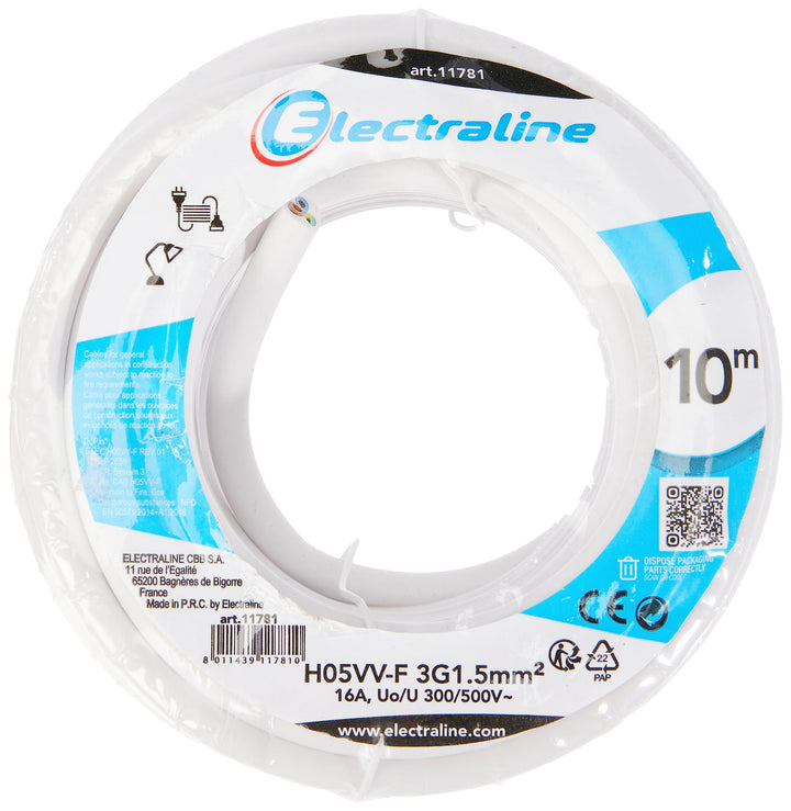 Kabel H05VV-F, 3G1.5 mm, 10 mt