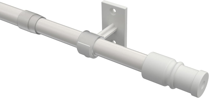 INTERDECO Cafehausstange (1 Stück), Scheibenstange Weiss in 12 mm Ø, Sora, 55-85 cm ausziehbar, 55-8