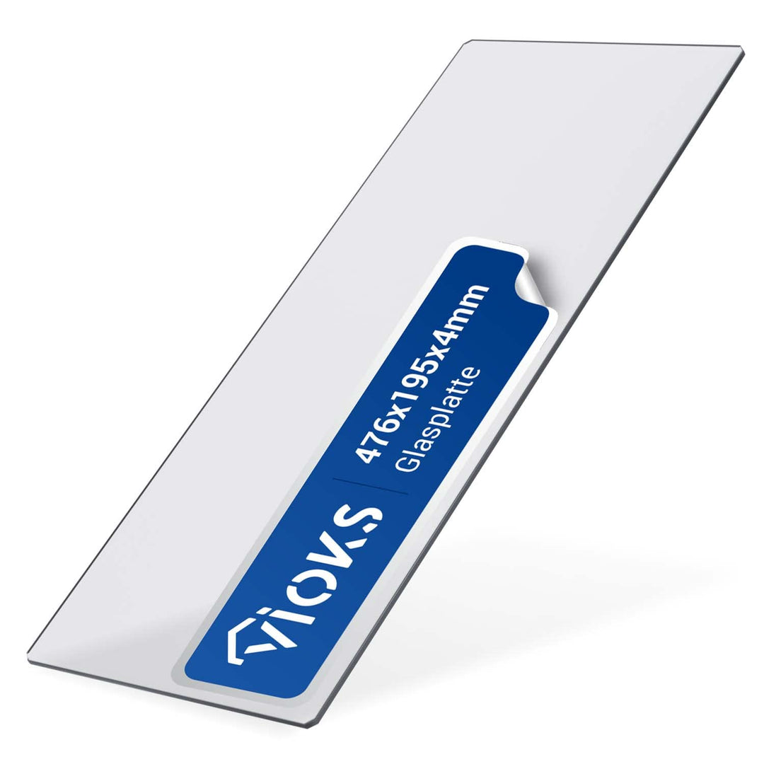 VIOKS Kühlschrank Glas 476x195mm Ersatz für Zanussi 224906410/2 & Electrolux Gemüsefach Einlage, Gla