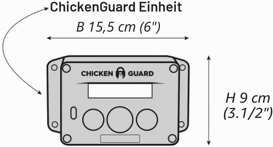 ChickenGuard® Standard Automatische Türöffner für den Hühnerstall, Automatische Hühnerklappe, mit Ti