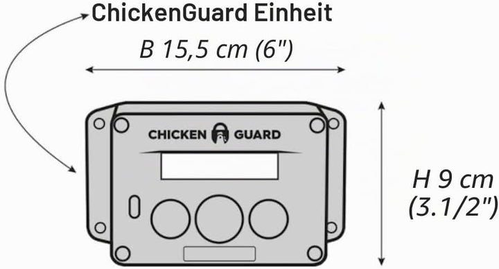 ChickenGuard® Standard Automatische Türöffner für den Hühnerstall, Automatische Hühnerklappe, mit Ti