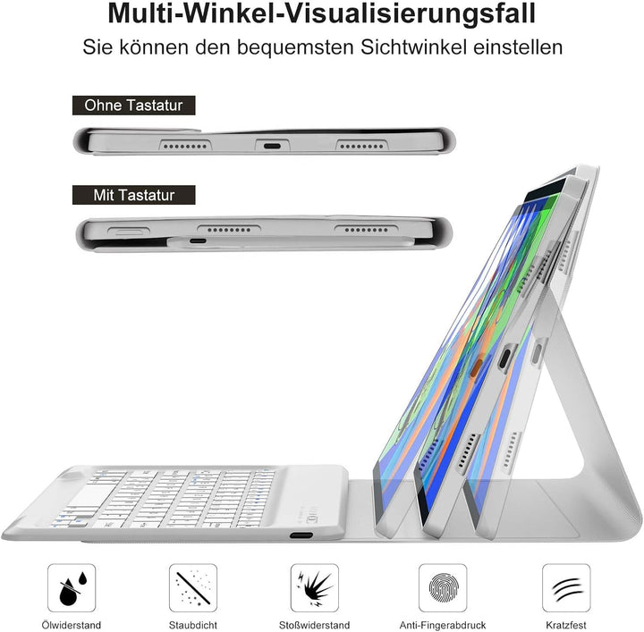 Tastatur für Lenovo Idea Tab Pro 12.7 Zoll 2025, Hellgrau