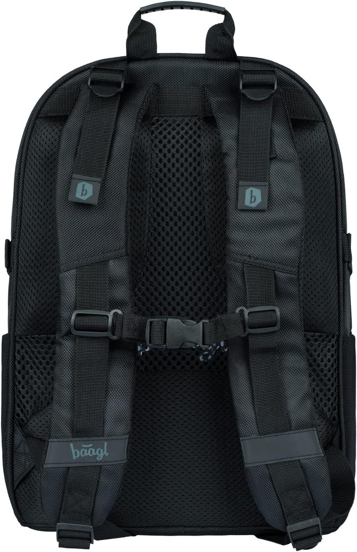 Baagl Schulrucksack Set Jungen Mädchen 3 Teilig, Schultasche ab 3. Klasse, Grundschule Ranzen mit Br