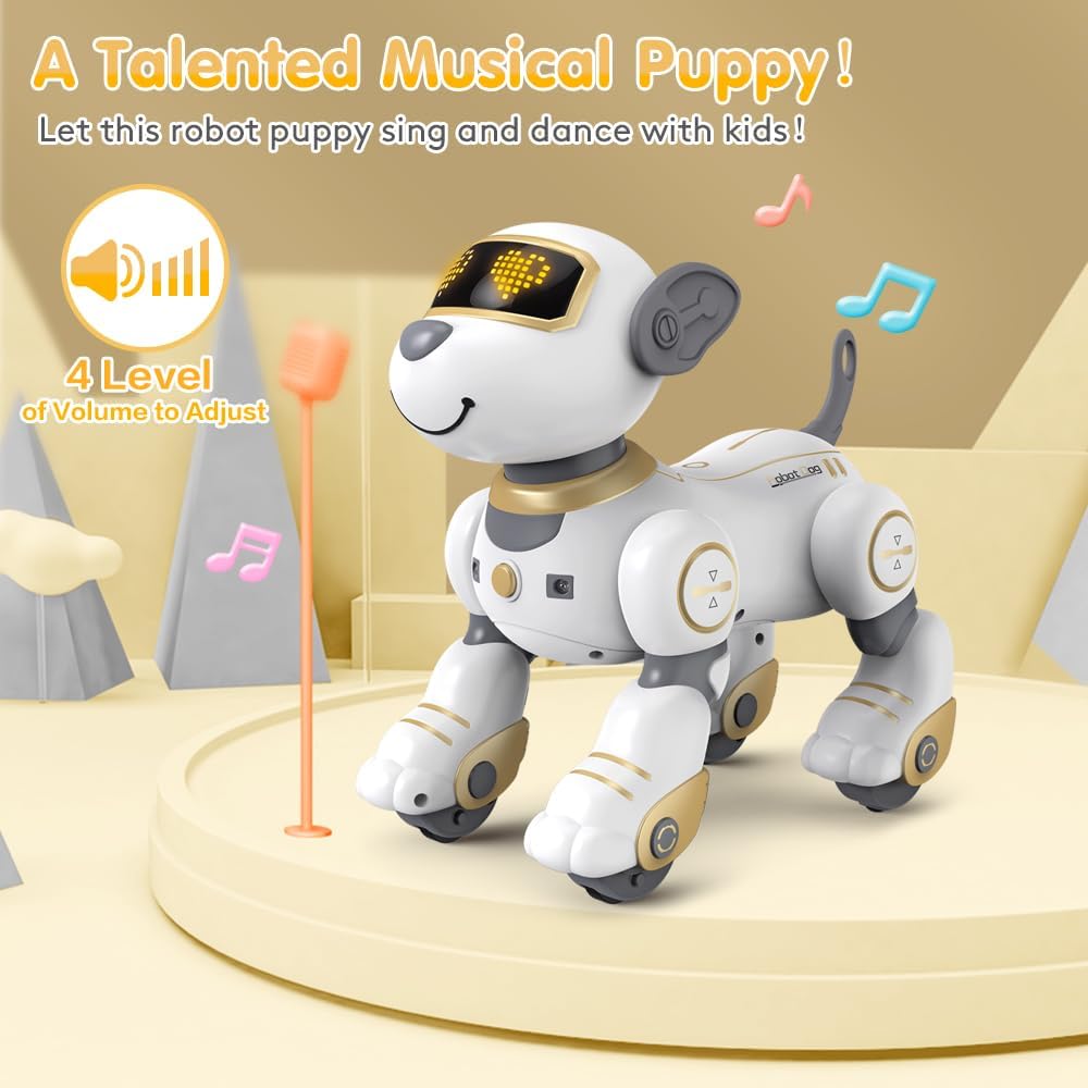 Vatos Roboter Hund Kinder Ferngesteuerter Spielzeug - Interaktiver Anfassen und Folgen Roboterhund m