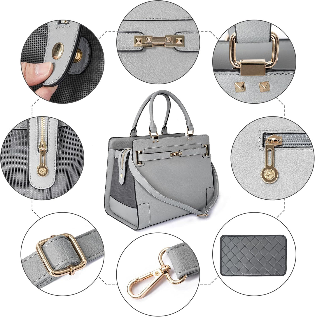 OUUTMEE Mode Haustiertragetasche für Hunde und Katzen, weiche Seiten, Lederhandtasche, Haustiertrage
