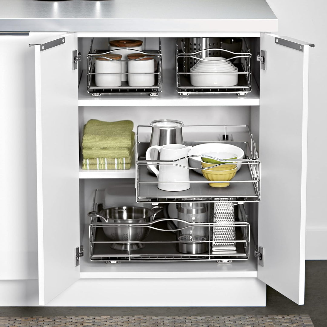 simplehuman, 35cm, herausziehbarer Schrank-Organisator B 35 cm x H 15,2 cm x L 50,8 cm Grau, B 35 cm