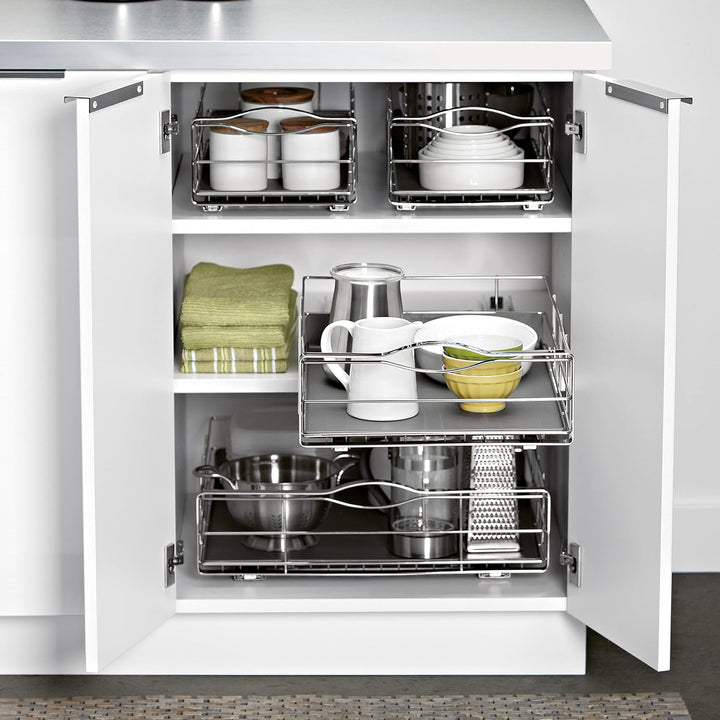 simplehuman, 35cm, herausziehbarer Schrank-Organisator B 35 cm x H 15,2 cm x L 50,8 cm Grau, B 35 cm
