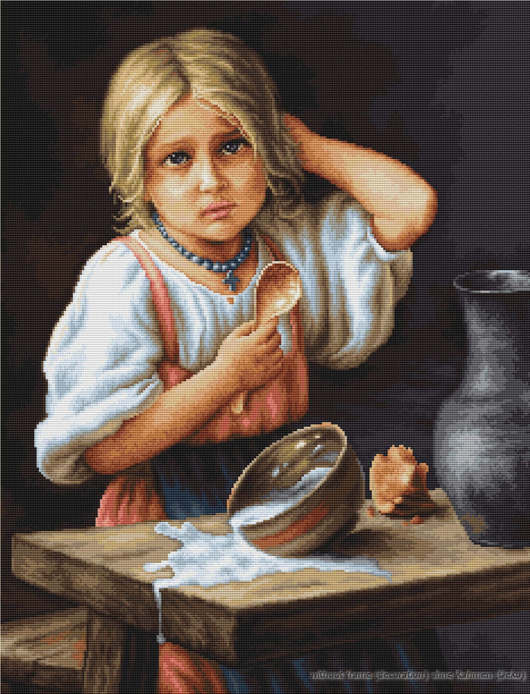 Luca-S Bauer Kreuzstichset, Baumwolle, Mehrfarbig, 34x44cm