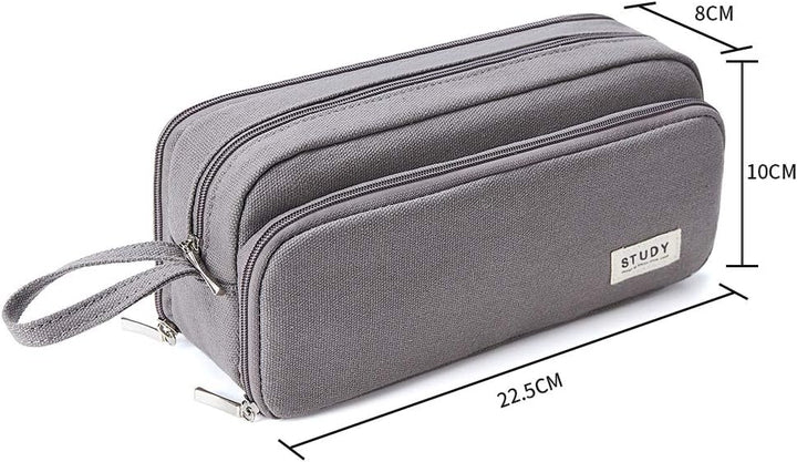 KALIDI Federmäppchen mit 3 Fächer Grosse Kapazität Mäppchen Federtasche Stiftetasche Pencil Case Ble
