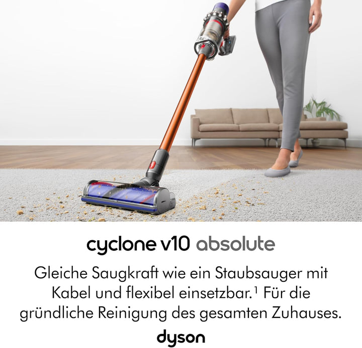 Dyson Cyclone V10 Absolute kabelloser Staubsauger (Nickel/Kupfer), V10 Absolute