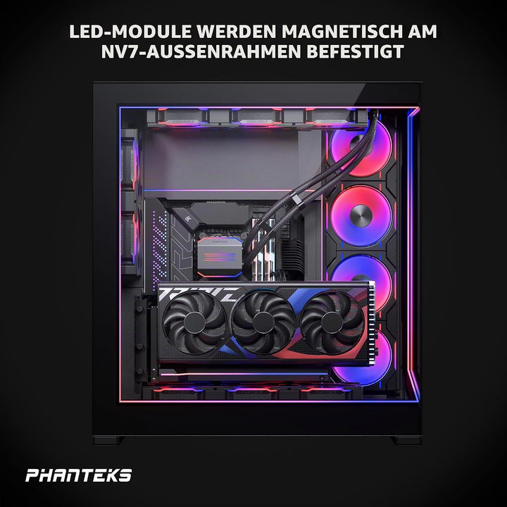 PHANTEKS NV7 Premium DRGB Kit Power-Hub, 3X für Aussenrahmen, 1x Mainboard Kabel-Cover - schwarz