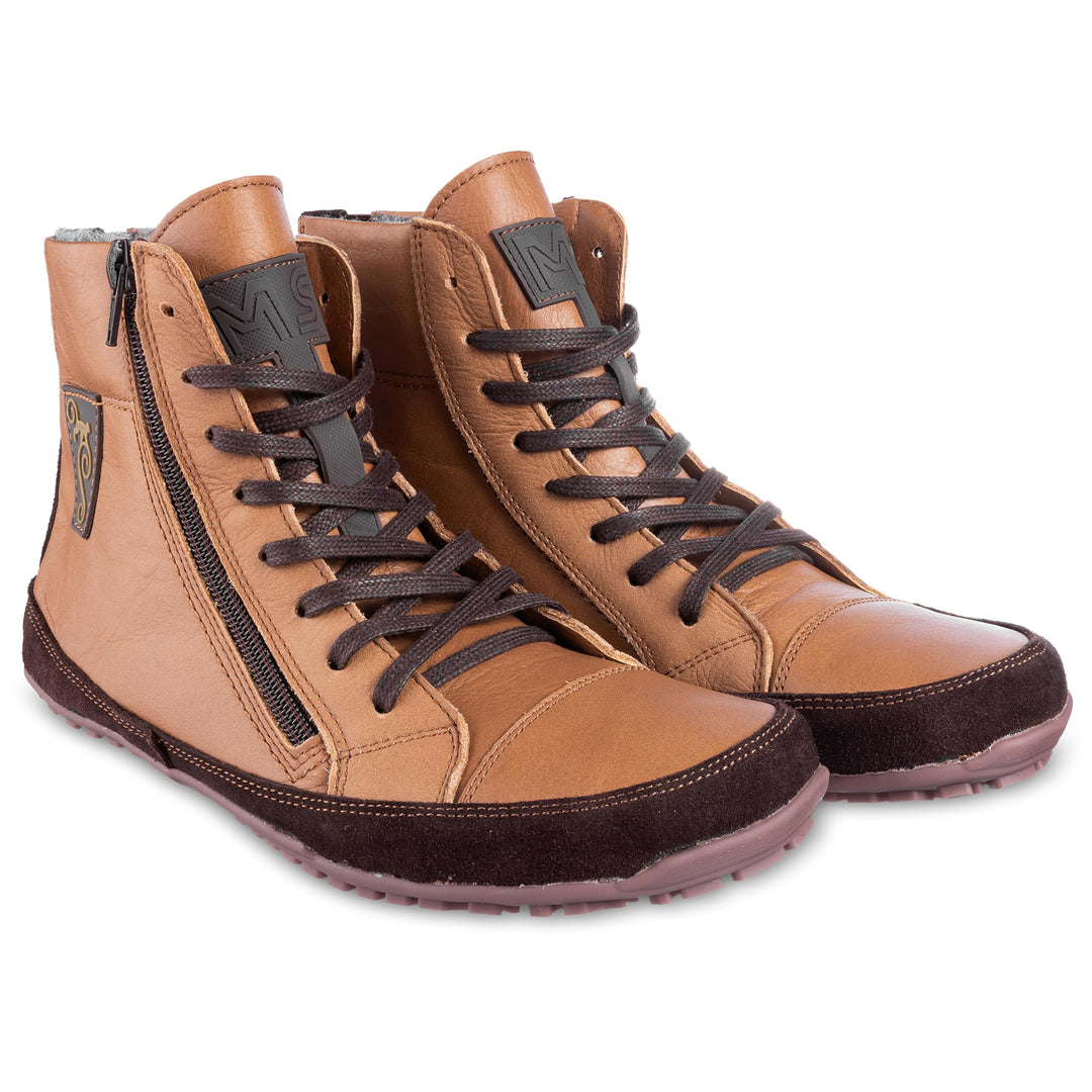 Magical Shoes Barfussschuhe gefüttert für Damen & Herren, Schnürstiefel, Stiefel Winter, minimalisti