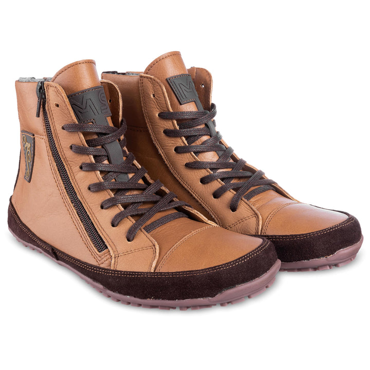 Magical Shoes Barfussschuhe gefüttert für Damen & Herren, Schnürstiefel, Stiefel Winter, minimalisti