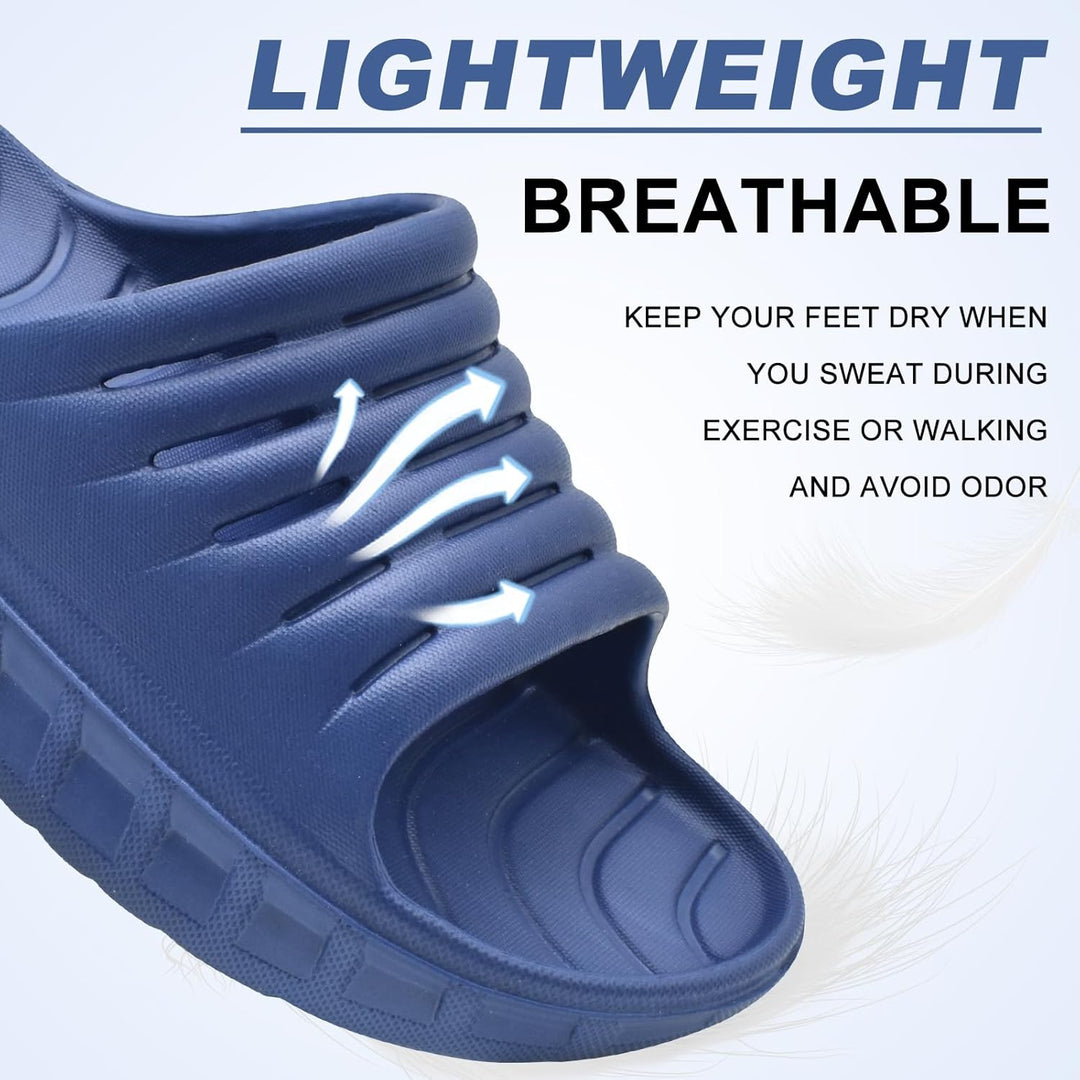 KuaiLu Recovery Sandalen Herren mit Bequeme Plantarfasziitis Arch Support, Orthopädische Männer Leic